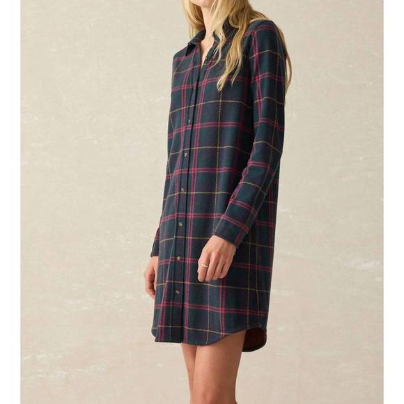 NEW FAHERTY legend sweater dress in outer limits plaid - Picture 2 of 5